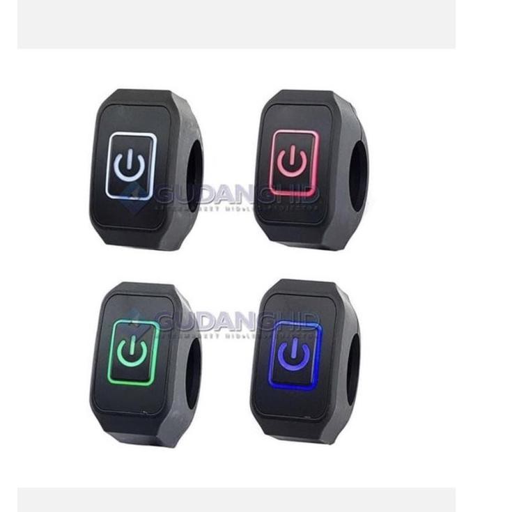 Terlaris Saklar On Off Motor Lampu led  button on off led saklar stang motor adv ninja fu vixion nma