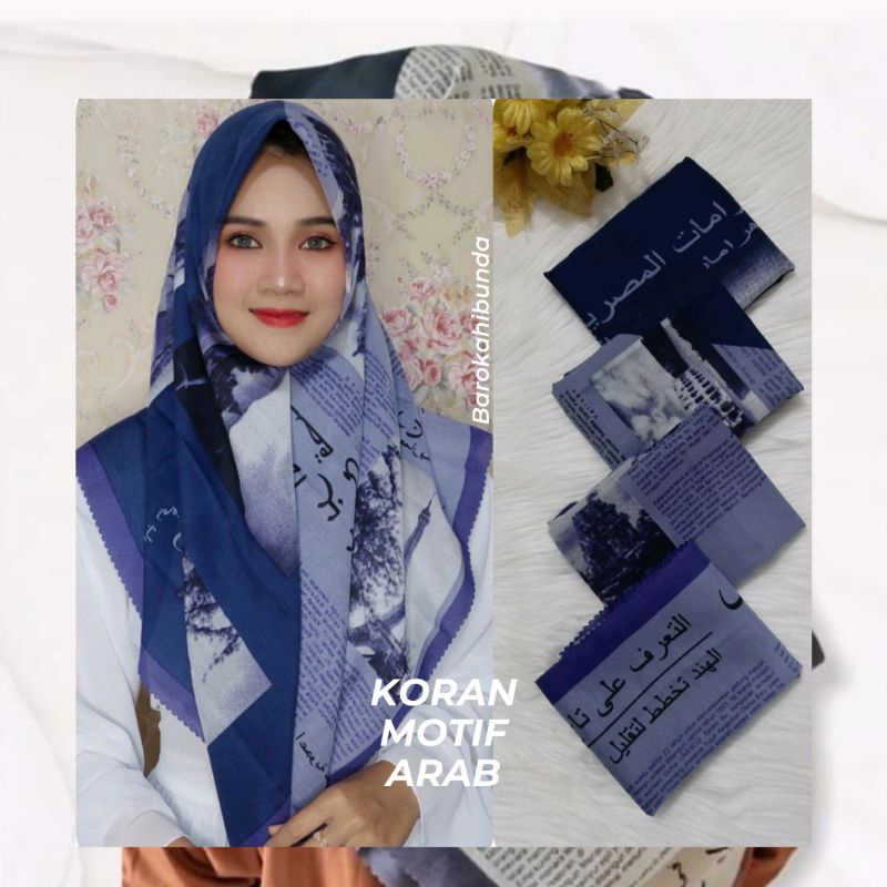 kerudung hijab koran arabic viral segi 4 voal cocok untuk acra juga bisa digunakan hijab santri/umum-2