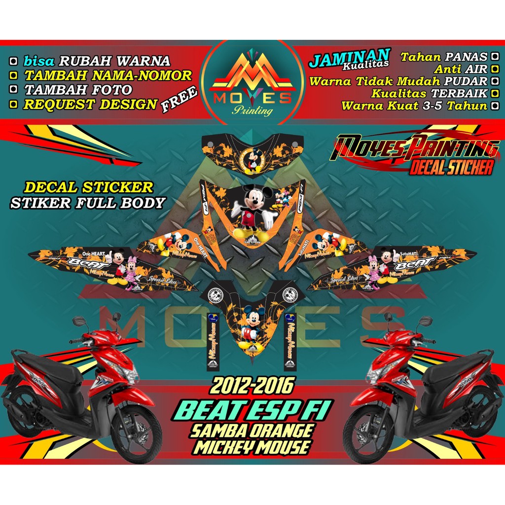 striping full body motor beat fi decal stiker motor beat fi full body stiker beat fi full body_OREN