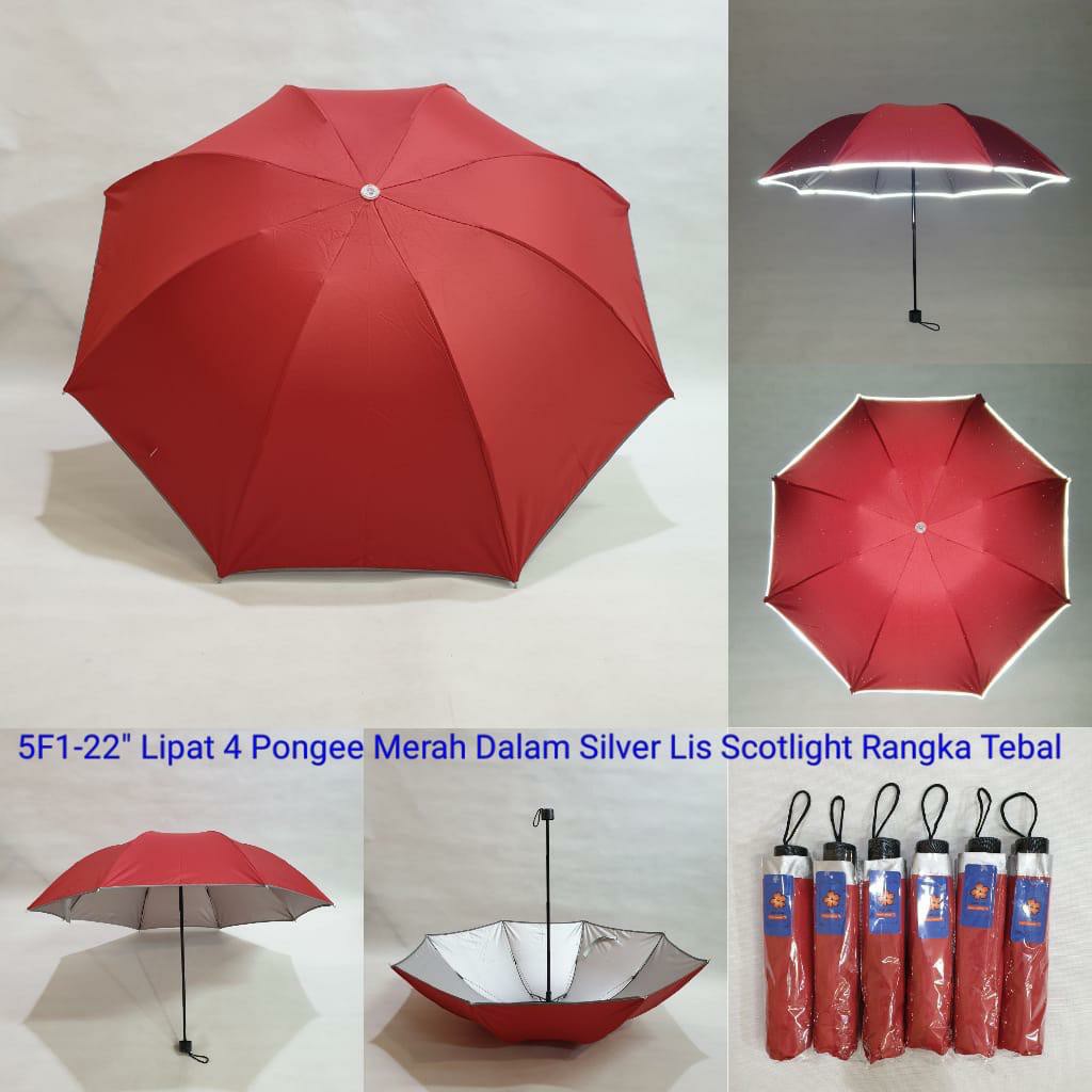 Payung Promosi Lipat 2 Warna Polos Tulang Hitam Merk Sakura 1b1-1b6