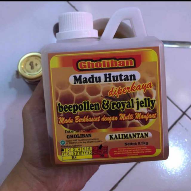 

AH - ASLI Madu Hutan Gholiban Madu Hutan Kalimantan plus Bee Pollen Royal Jelly 500Gr Murah