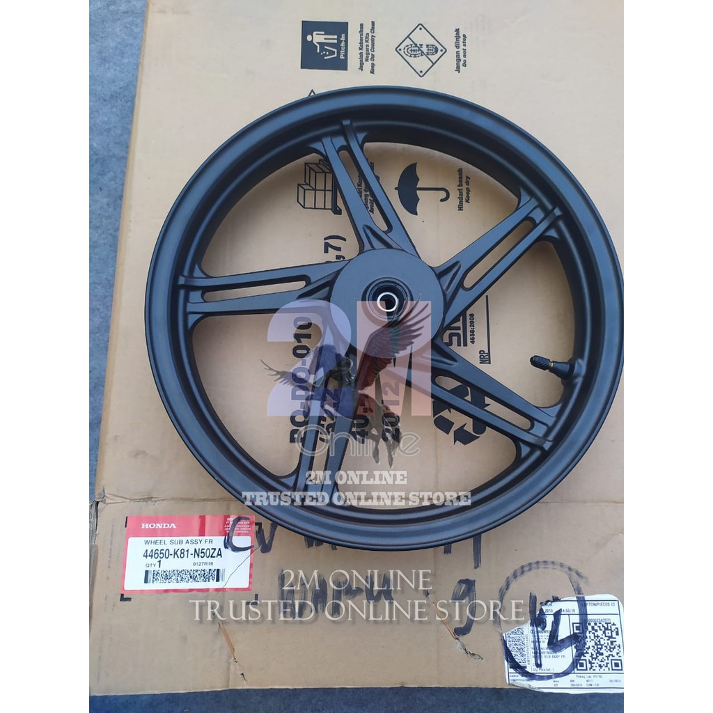 2m VELG DEPAN CW BEAT FI ESP 2016 ORI AHM 44650-K81-N50ZA