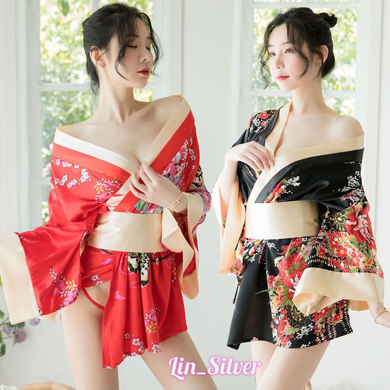 Lingerie Kostum Cosplay Yukata Wanita Jepang model Pita Seksi Premium S M L XL