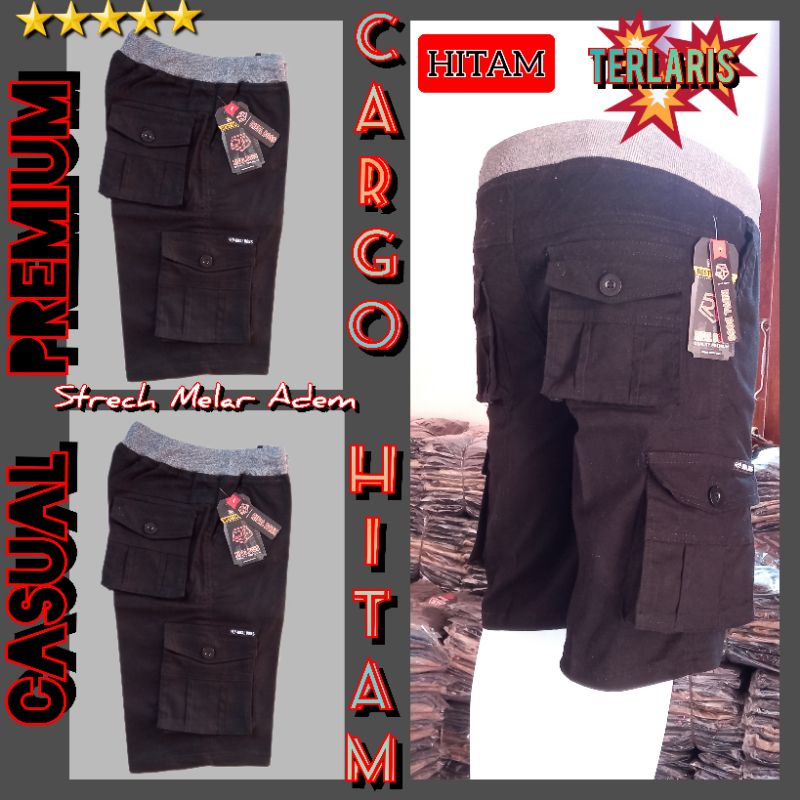 Celana Cargo Pendek Hitam Dewasa Celana Cargo Hitam Celana Cargo Dewasa Celana Pendek Kimpol Hitam C