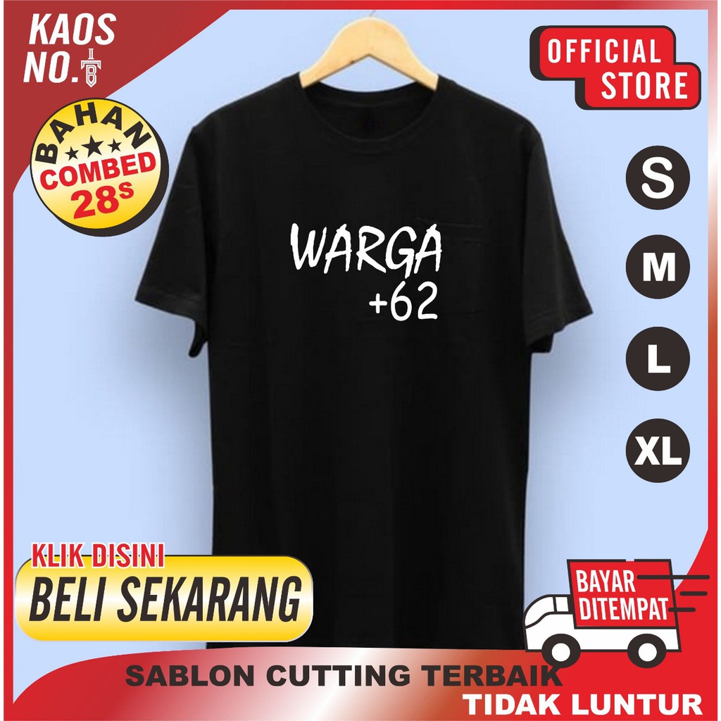 COD/KAOS WARGA +62/KAOS PRIA/KAOS WANITA/KAOS DISTRO/KAOS MURAH