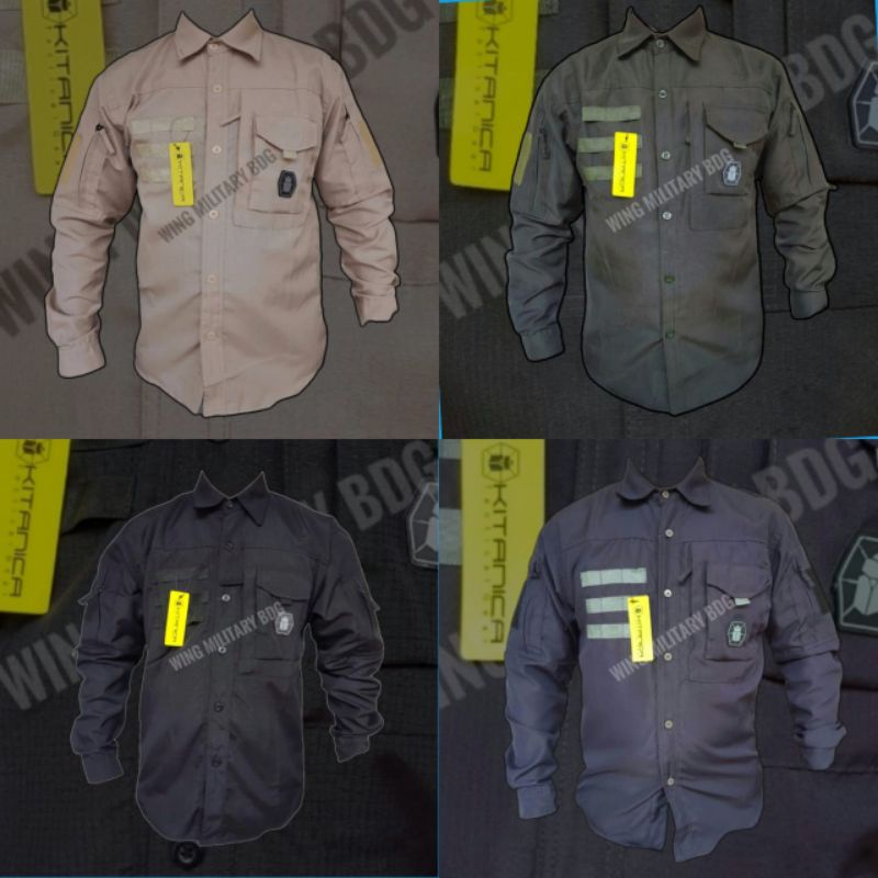 Kemeja tactical panjang velcro terbaru