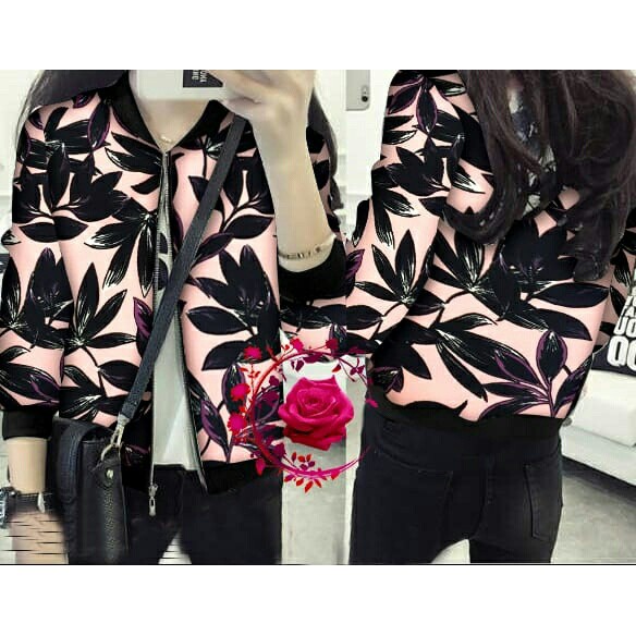 JAKET BOMBER LEAF 5Warna