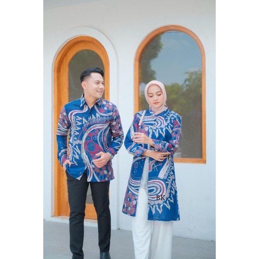 BATIK COUPLE MODERN KOMBINASI ABSTRAK ||ATASAN KERJA||M-L-XL-XXL-3L