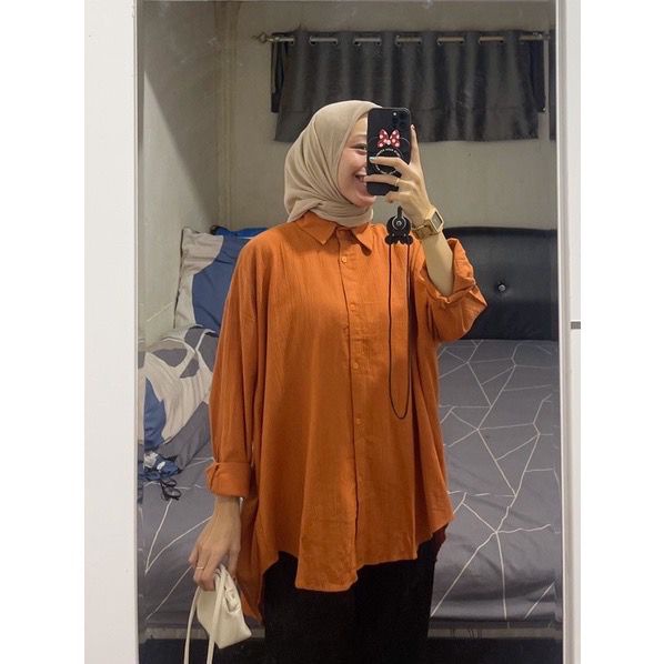 1KG MUAT 5PCS | VANES AIRFLOW CRINCLE ATASAN KEMEJA FULL KANCING HITS OOTD SELEBGRAM FASHION KOREAN STYLE TERBESTSELLER