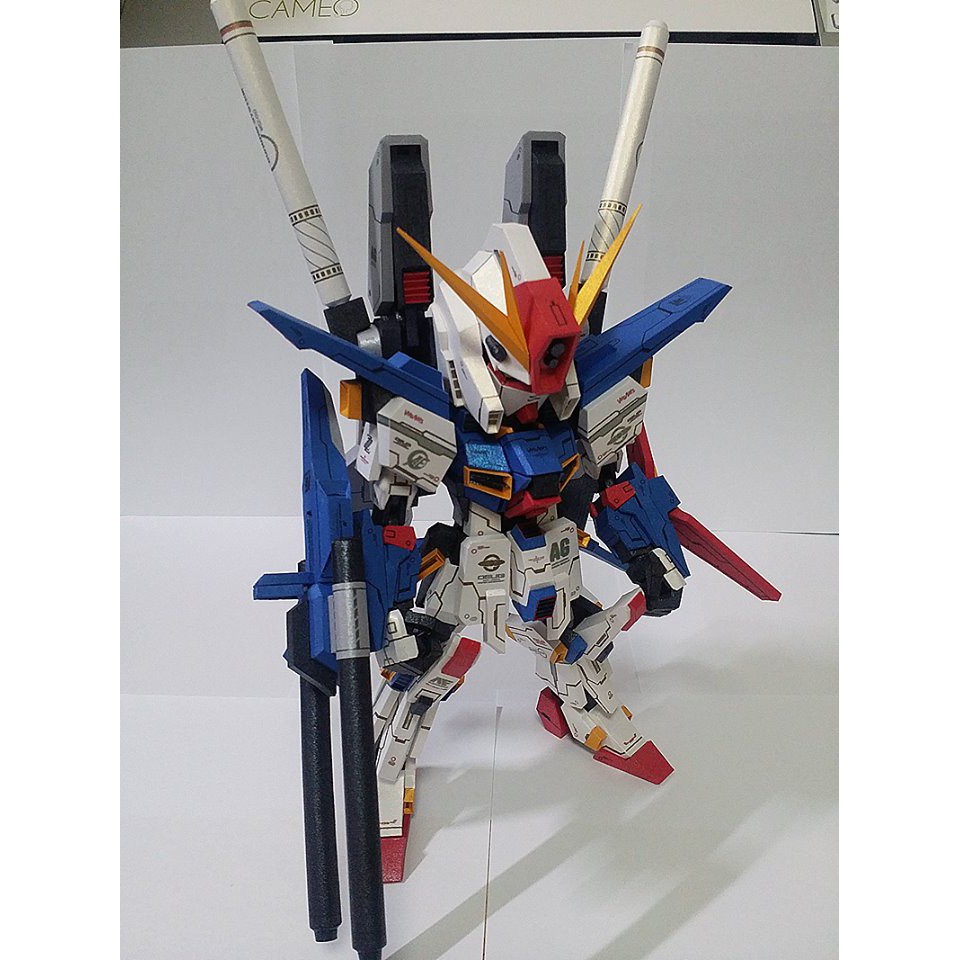 DIY Papercraft Pola Gundam SD MSZ-010 ZZ Gundam Jasmine Paper