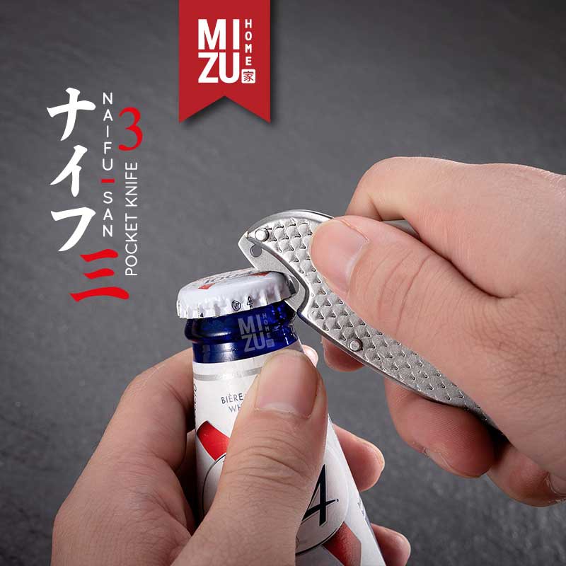 MIZU NAIFU-SAN Stainless Pocket Knife Portable Folding Knife Pisau Saku Pisau Lipat Serbaguna-3