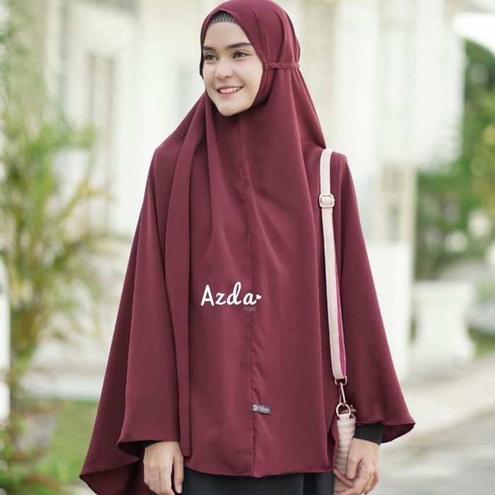 Jilbab Bergo Tali Thalita series by Azda hijab - Merah Hati
