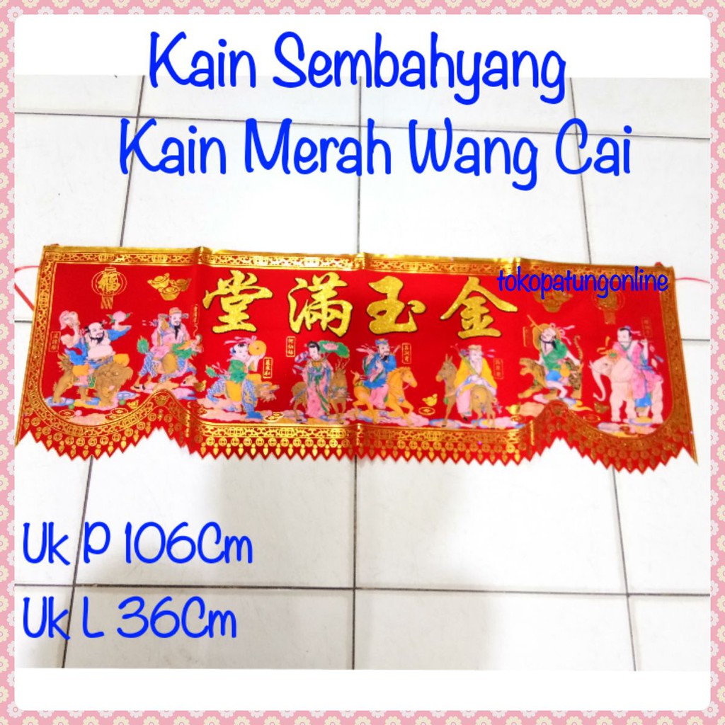 Kain Merah Wang Cai Taiwan 8 Dewa 001