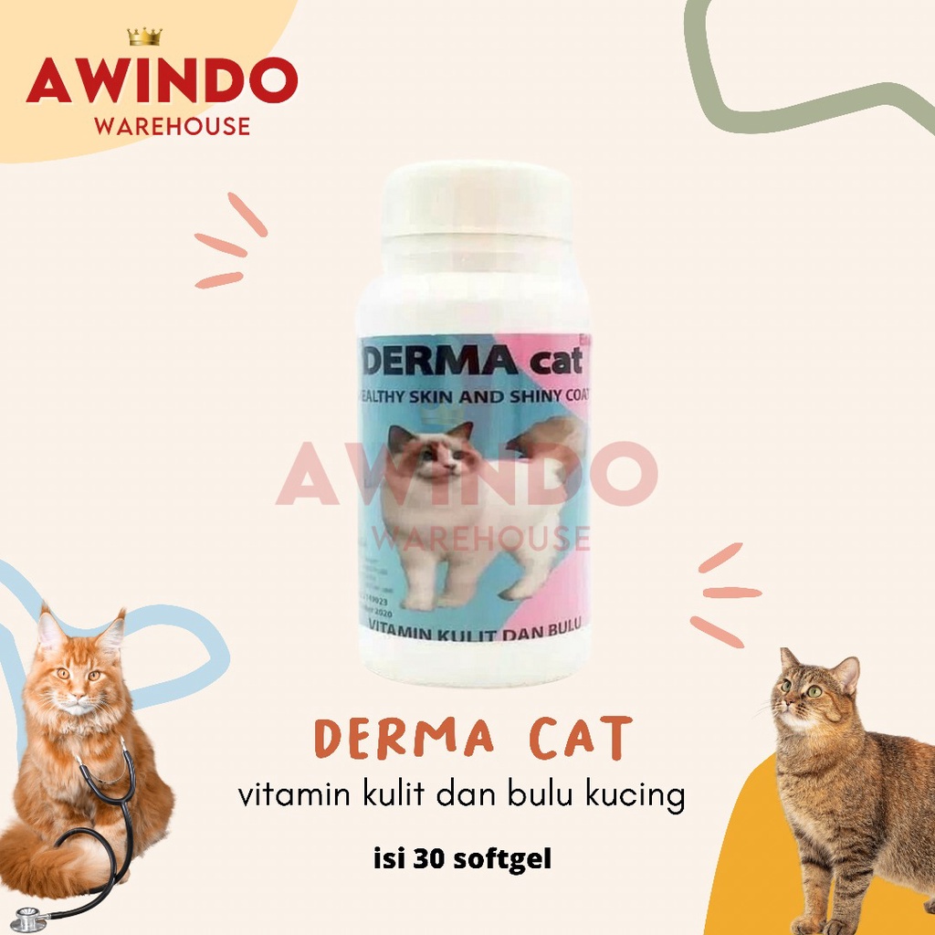 DERMA CAT - Obat Vitamin Kucing Bulu dan Kulit Nutrisi Cat Kitten