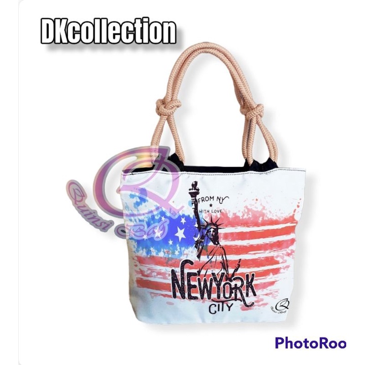 Tas bahu Newyork souvenir tas amerika tote bag USA tas tali amerika souvenir