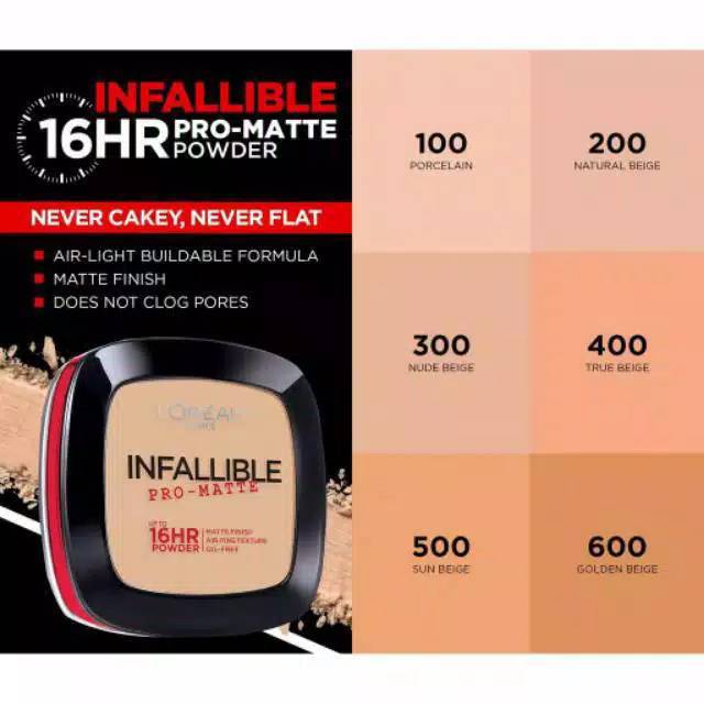 LOREAL PARIS Infallible Pro Matte 16Hr Powder Pro Matte Powder LOREAL