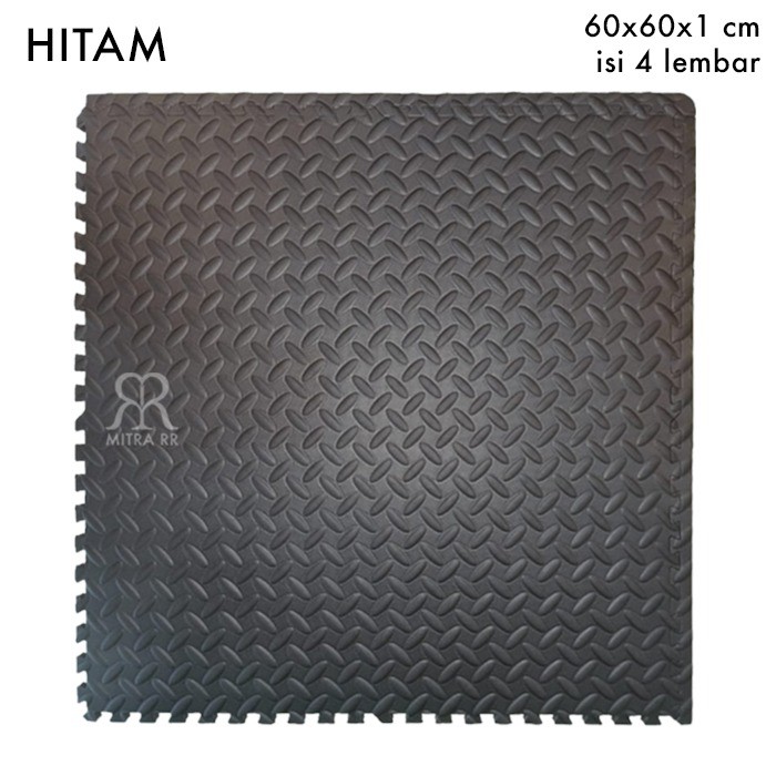 Puzzle Eva mats Hitam Polos Bordes 60x60 Alas Lantai Eva mat 60 x 60 Karpet Puzzle Dekorasi