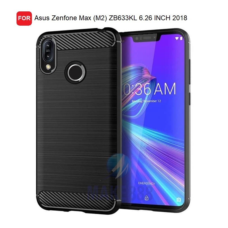 CASE SLIM FIT CARBON IPAKY ASUS ZENFONE MAX M2 ZB633KL SOFTCASE - FA