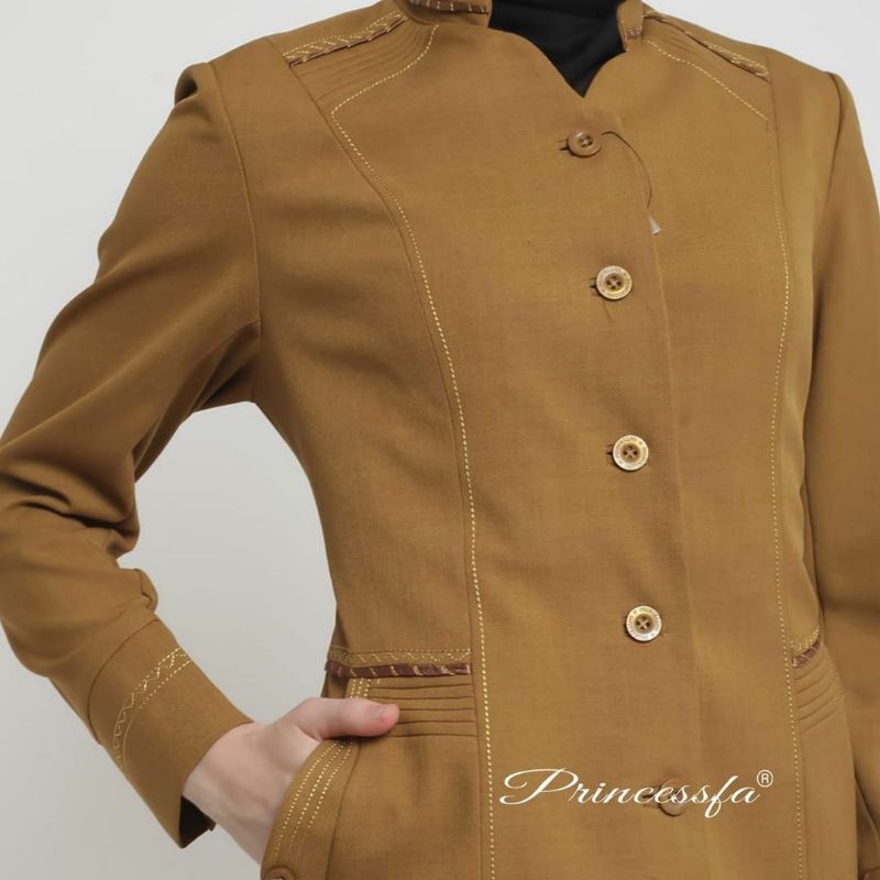 seragam PNS khaki muda / seragam guru / seragam pemda / blazer pemda / blazer pns stelan rok