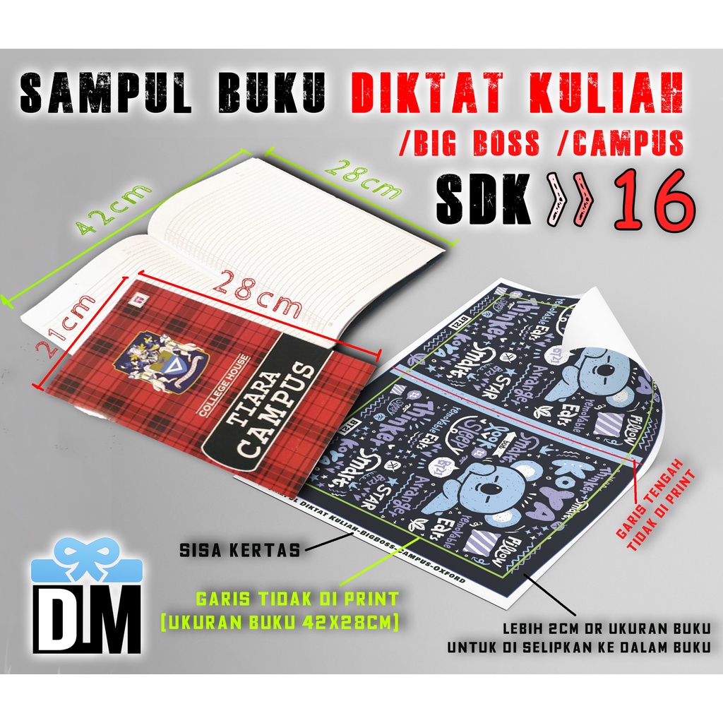 

Sampul Buku Diktat Kuliah Big Boss Boxy Note Book Cover 21 x 28 cm BT21 Pattern Abstract 16-23