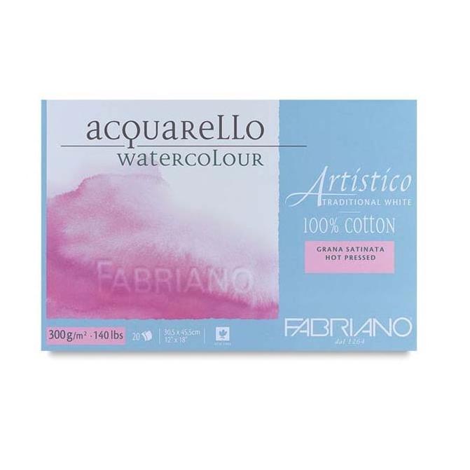 

Watercolour Paper Pad Fabriano 30,5x45,5 cm (Hot Pressed) ---READY---