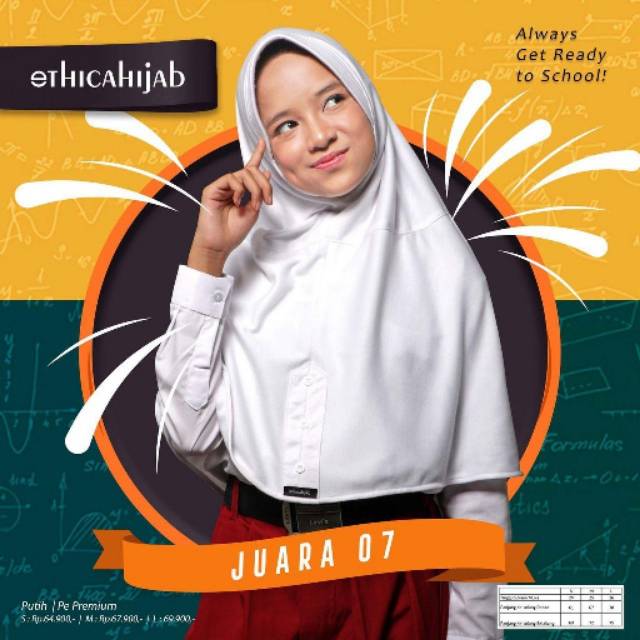 HIJAB INSTAN ETHICA  SEKOLAH JUARA PUTIH