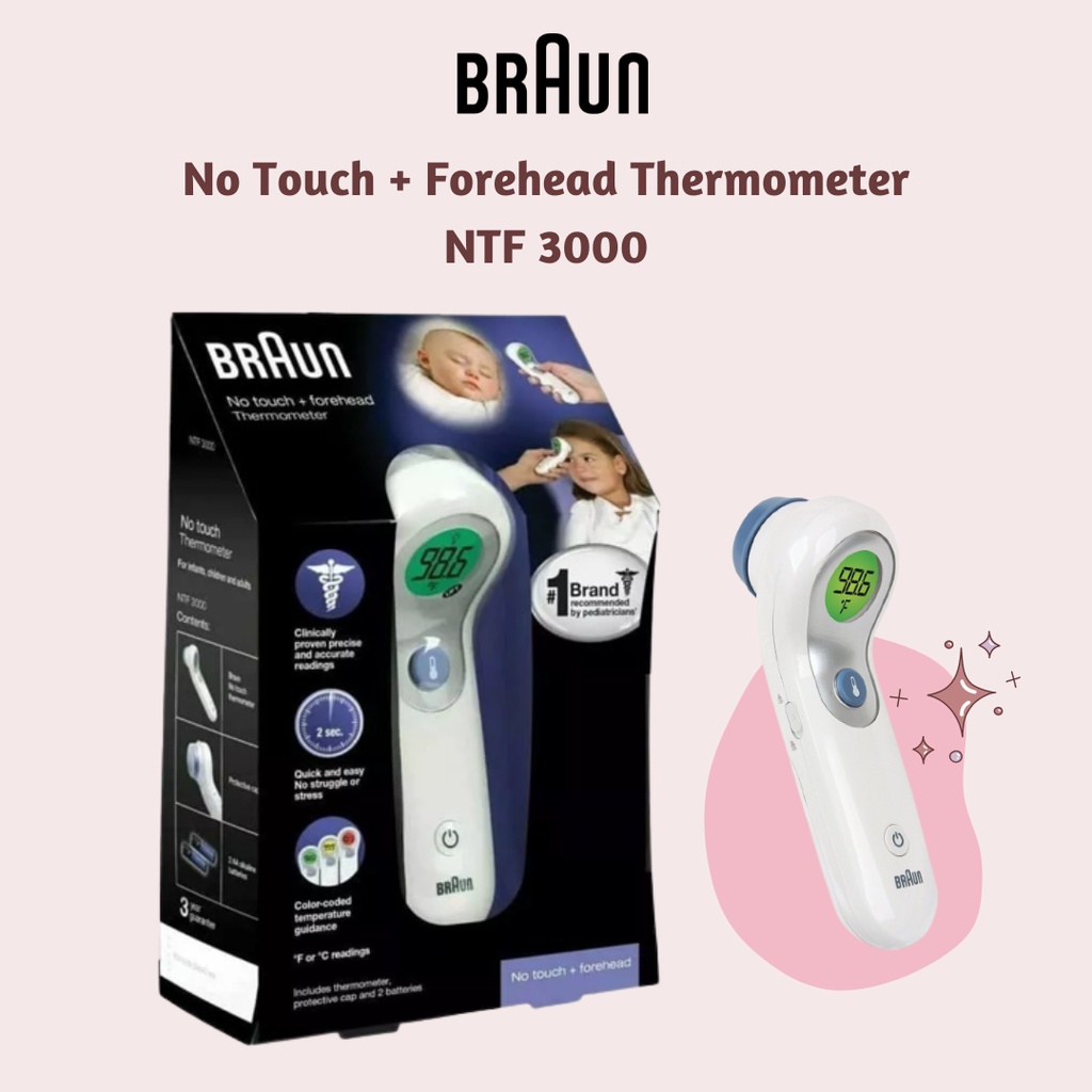 Jual Braun No Touch + Forehead Thermoscan Thermometer NTF 3000 Shopee