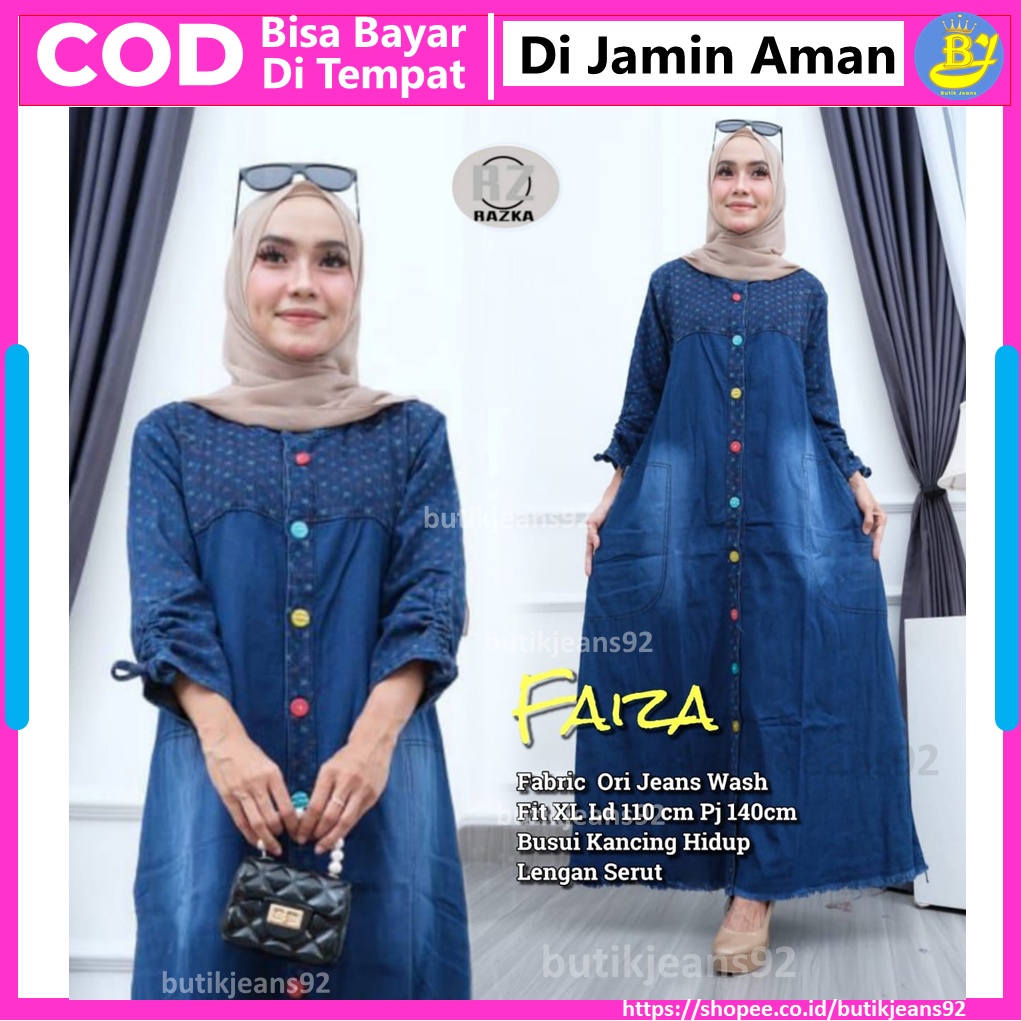 Baju Gamis Jeans Wanita Ibu Ibu Busui Terbaru 2021 Mewah Untuk Pesta Acara Resepsi Pernikahan Kondan