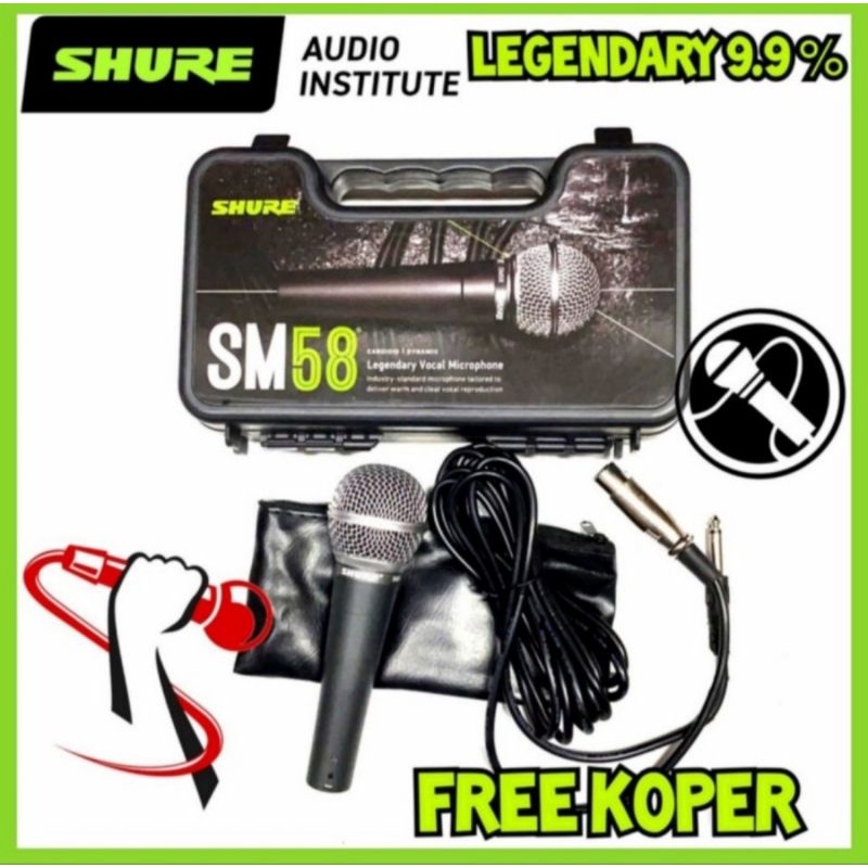 Mic Shure SM 58 Cocok Pidato Dan Karaoke ( Tidak Ad Kabel  )