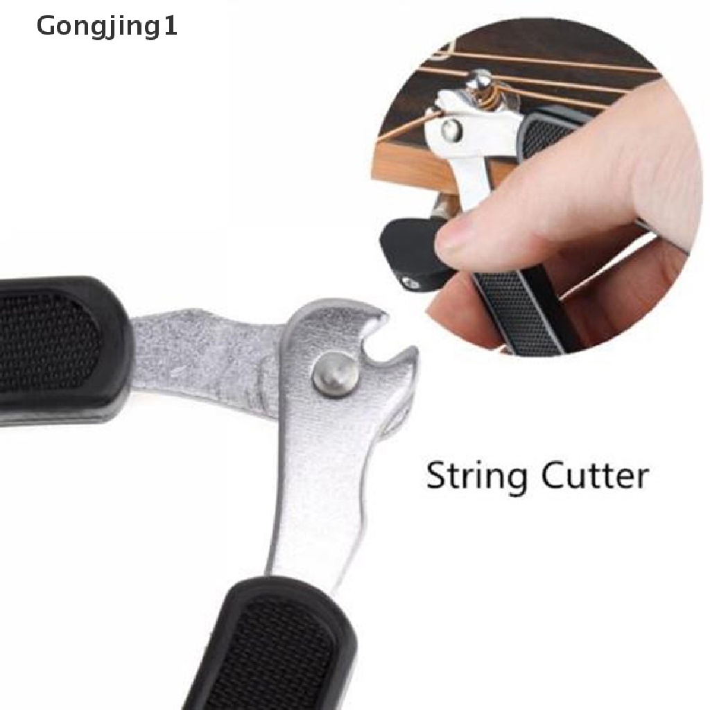 Gongjing1 3 in 1 Alat Pemutar Senar + Cutter + Pin Penarik Untuk Gitar Banjo Mandolin