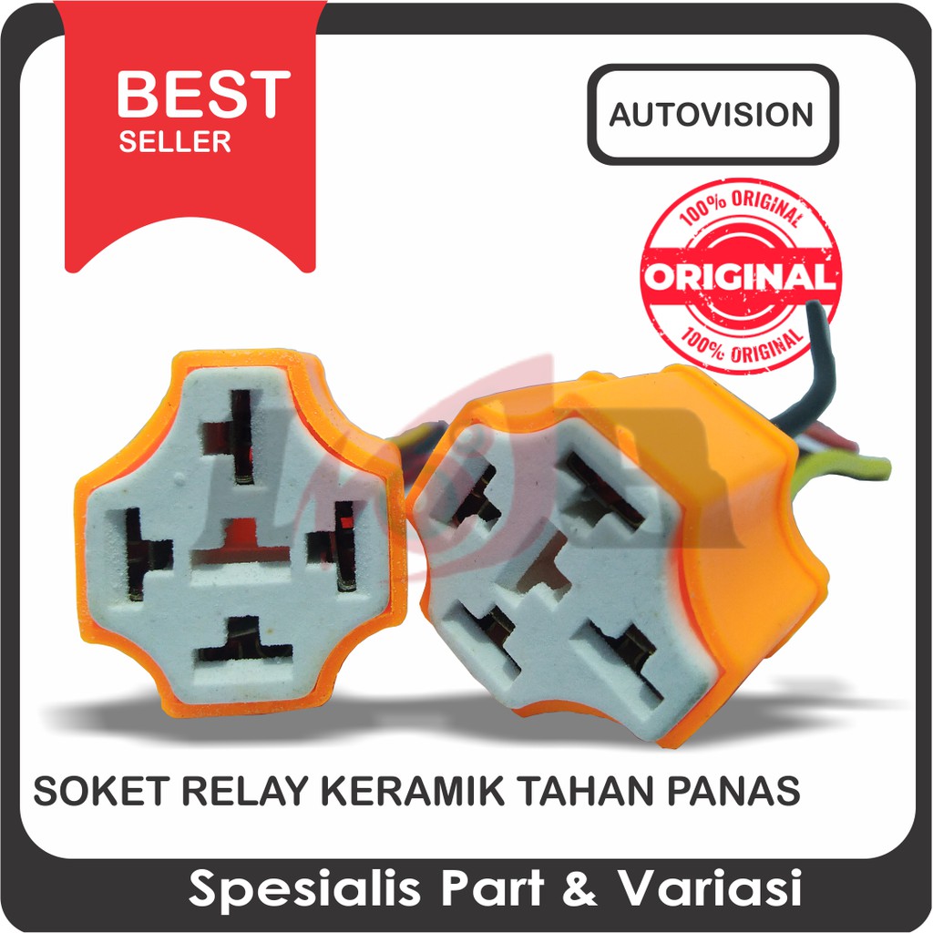 Soket Relay Keramik Rellay Kaki-4 Relai Kaki-5 Cramic Universal