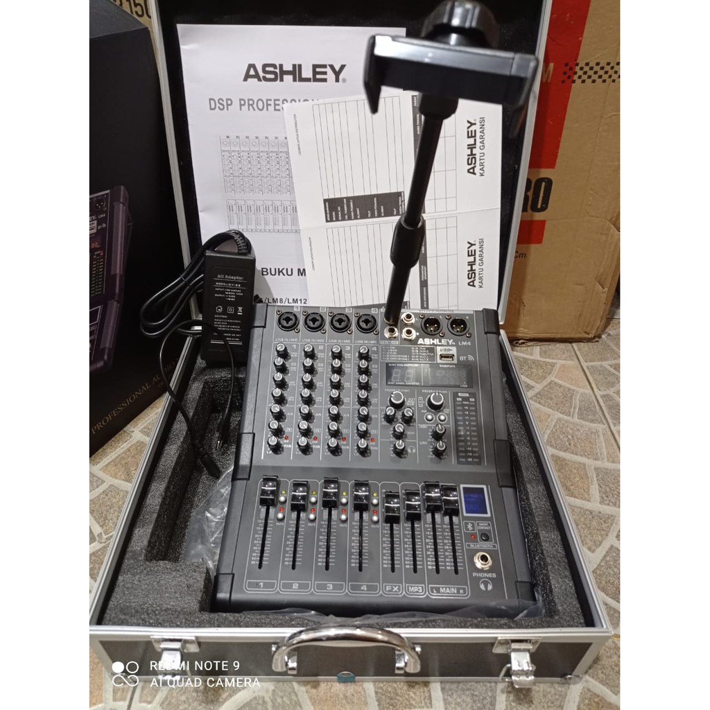 Mixer Audio  ASHLEY LM 4 - 4 Channel Original ASHLEY LM4 Free Hardcase + Tongsis