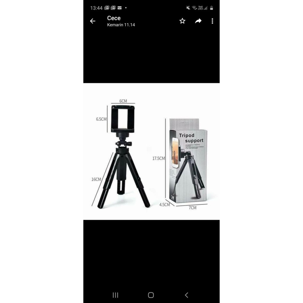 [RO ACC]  TRIPOD SUPPORT MINI TRIPOD PHONE HOLDER STAND HP STRONG MATERIAL UNIVERSAL