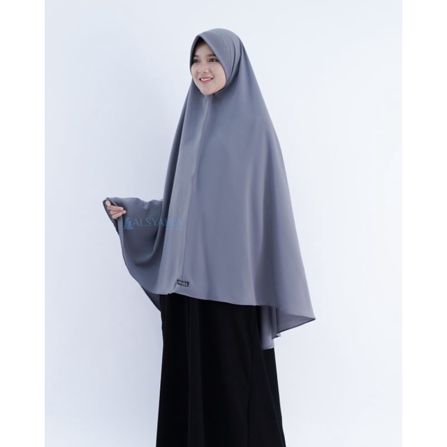 Set Jilbab Syari Khimar Pad Size XL dan XXL Cadar Tali Wolfis Alsyahra Exclusive.