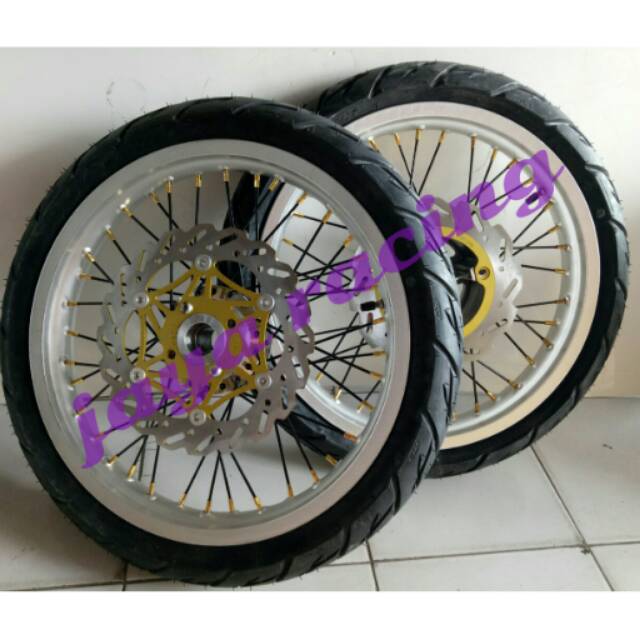 Paketan velg tapak lebar ninja r ninja rr ukuran velg 185/215 17 plus ban pket komplit bbs reguest