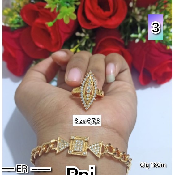 Gelang Dewasa Rantai Permata Mewah Free Cincin Xuping (COD)