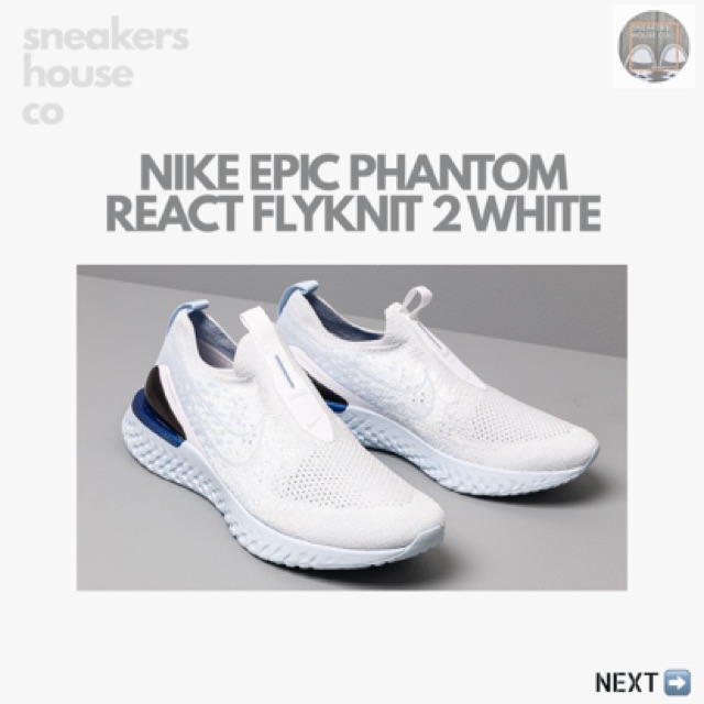 nike phantom react flyknit all white