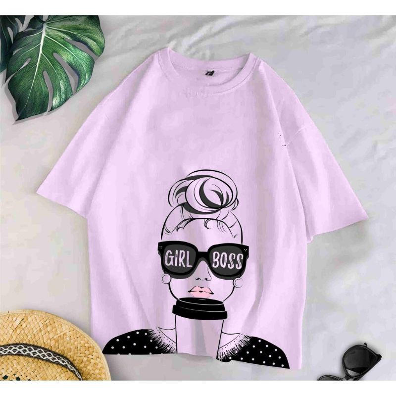 KAOS GIRL BOSS | ATASAN WANITA | KAOS OVERSIZE