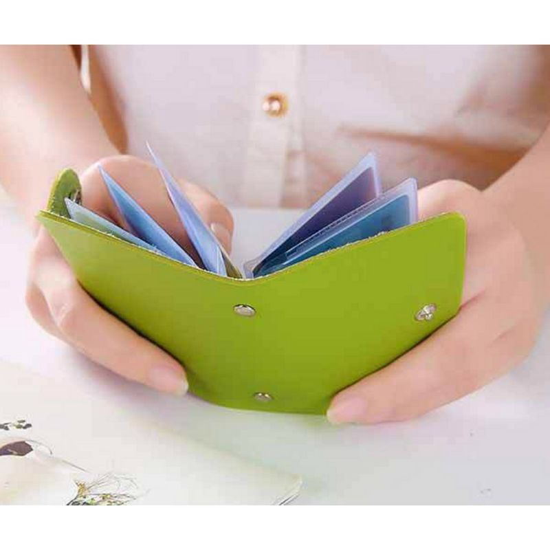 ~ PIYOSHI08 ~ Dompet Kartu Isi 24 / Kartu Nama Card Holder Organizer Kancing AF169