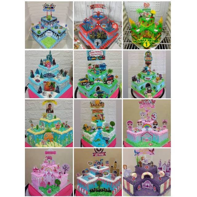 

Kue ultah anak / kue ulang tahun / kue ultah karakter / kue ultah topper kertas / birthday cake