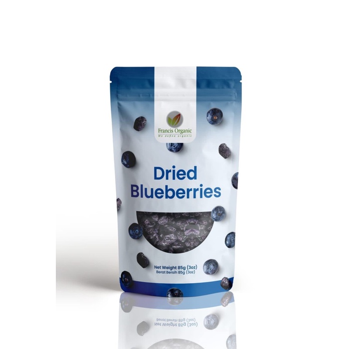 

Dried Blueberries / Bluberry Kering Pocket Size by Francis Organic