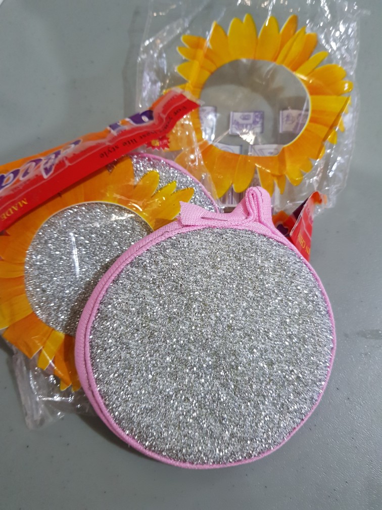 Spons Bulat Lap 2 Sisi Multifungsi Spon Piring Dan Lap