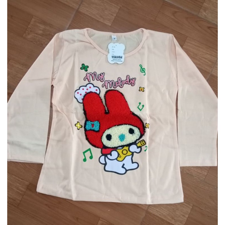 Kaos lengan panjang anak perempuan karakter cream