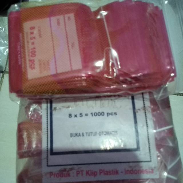 Plastik klip 8x5 pink