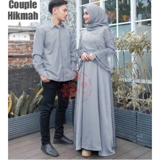  Baju  Couple Keluarga  lebaran Kapel Hikmah Pakaian 