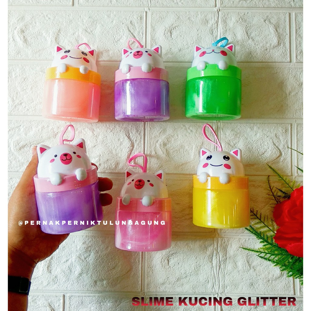 Slime Karakter Lucu-kucig glitter