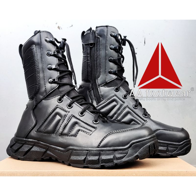 SEPATU PDL TNI POLRI TERBARU HITAM SATPAM BIKERS CENTURION BUKAN BOA PARABELLUM TALI PUTAR TERBARU