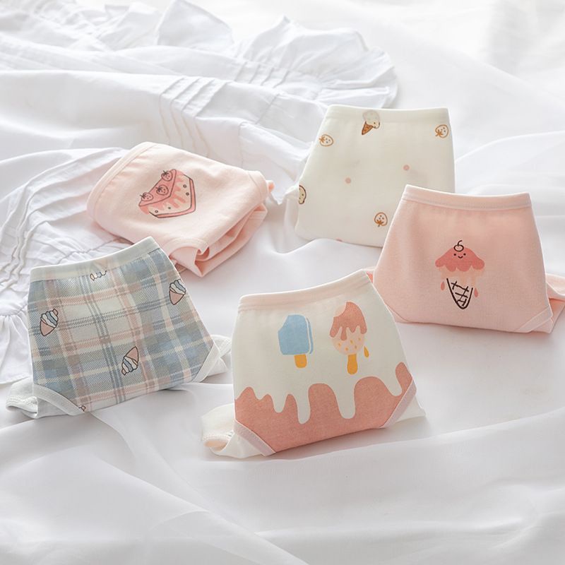 5Pcs/Box CD celana dalam dalem underwear wanita remaja perempuan cewek dewasa brief katun import mot