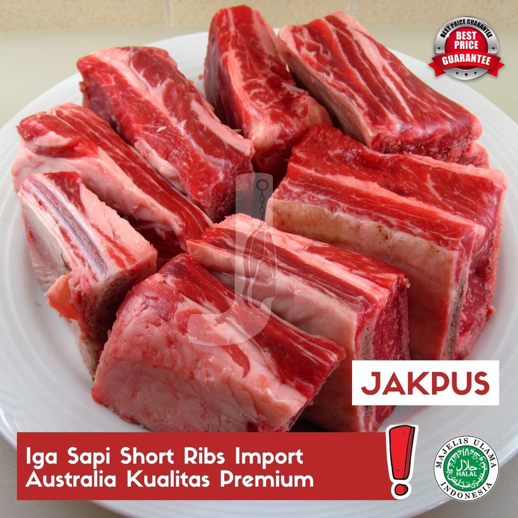 

Iga Sapi Short Ribs Import Australia Kualitas Premium 500gr - JAKPUS