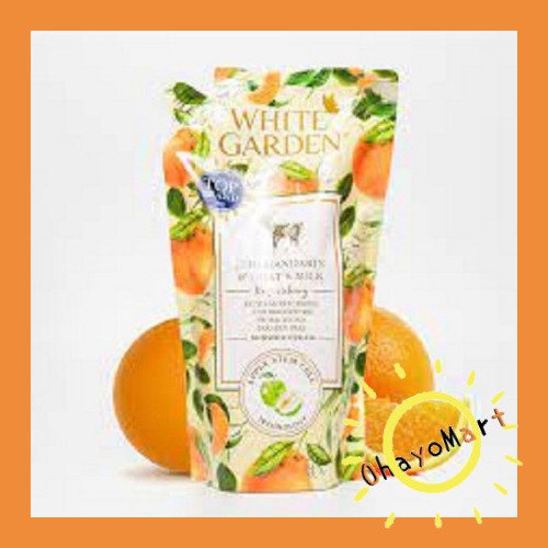 White Garden Jeju Mandarin Refill / Sabun Mandi Jeruk Mandarin 900ml